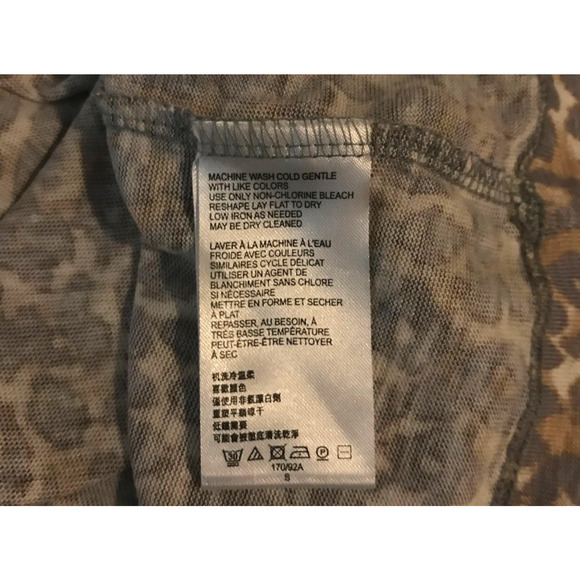 Anthropologie Maeve Leopard Print Puff Sleeve 100% Linen Top - Small - Picture 7 of 8